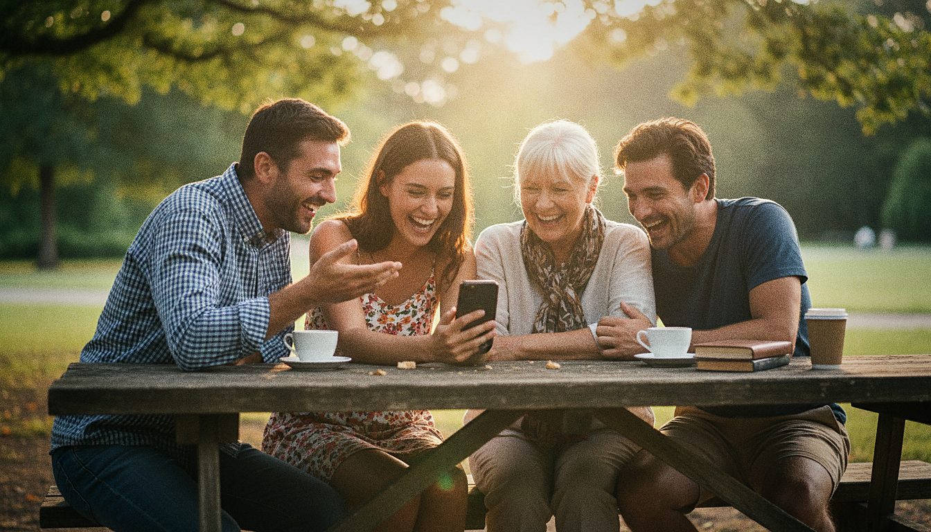 Personas organizando una quedada por WhatsApp en Valencia
